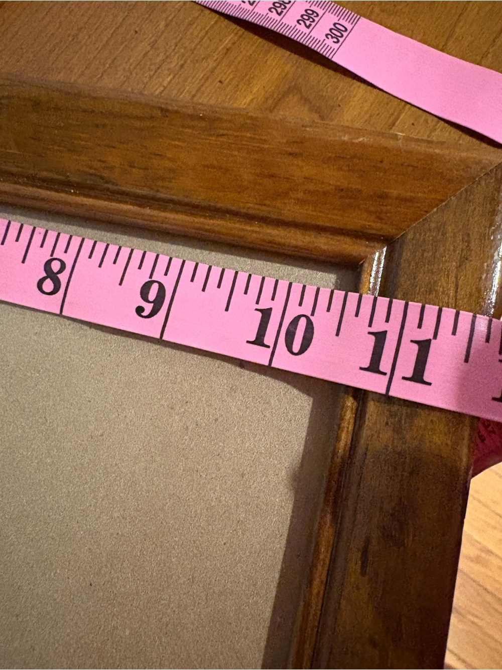 Vintage Large Wooden Mid Century Modern Wall Hanging Picture Frame - Picture 9 of 12